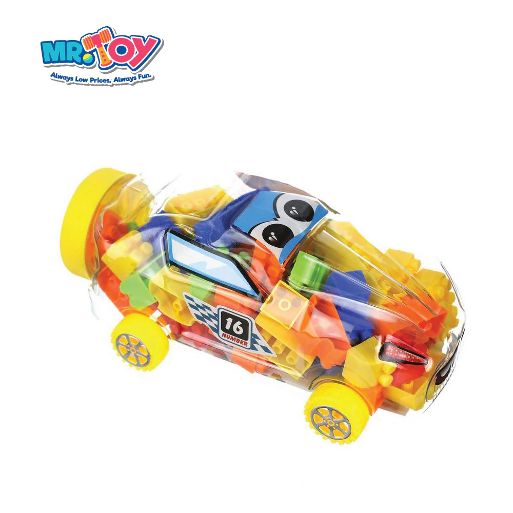 Number 16 Racing Car Container with Wheels Building Blocks Set - Image 3