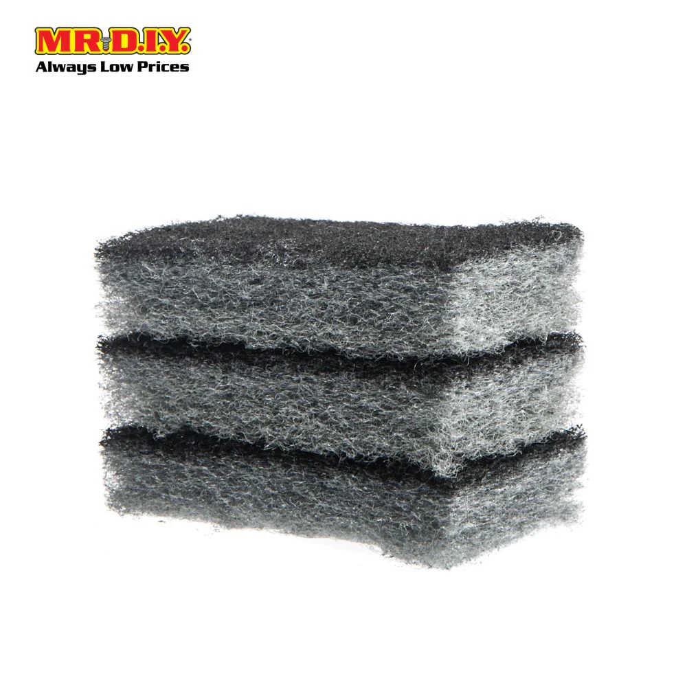OKS Dual-Sided Sponge Cleaning Multi-Purpose Scouring Pad (3pcs) - Image 2