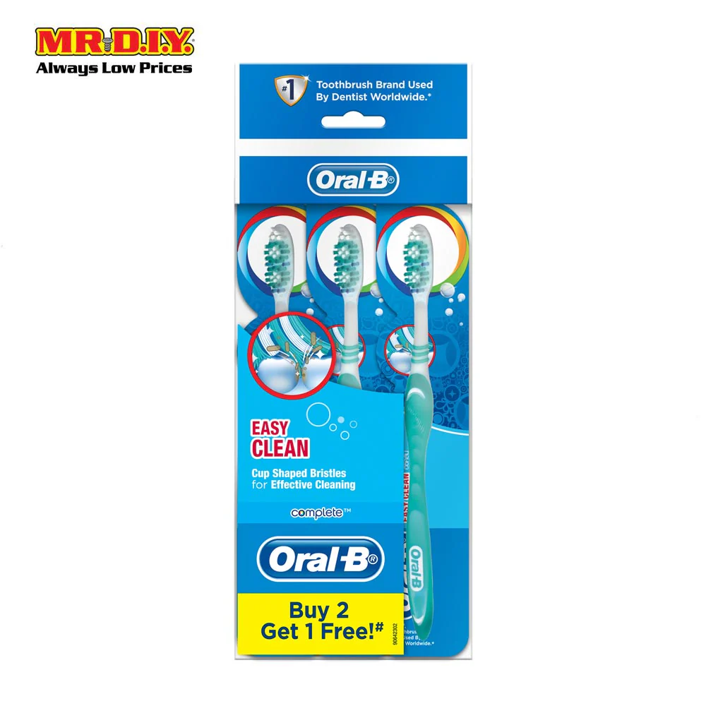 Oral-B Complete Easy Clean (Soft) Manual Toothbrush Buy 2 Get 1 Free - PolyBag - Image 2