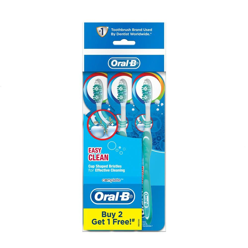 Oral-B Complete Easy Clean (Soft) Manual Toothbrush Buy 2 Get 1 Free - PolyBag - Image 5