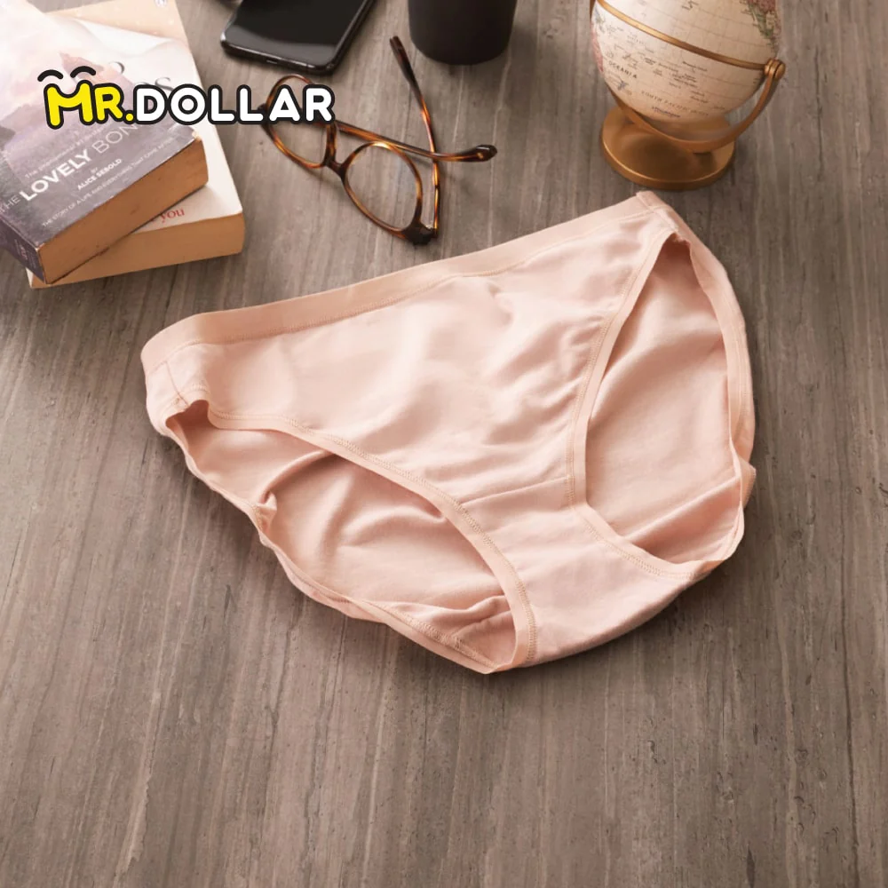 OXWHITE Women Comfy Bikini Panties- Beige - Image 2