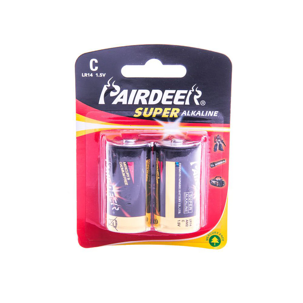 PAIRDEER Super Alkaline Battery C (2pcs) - Image 3