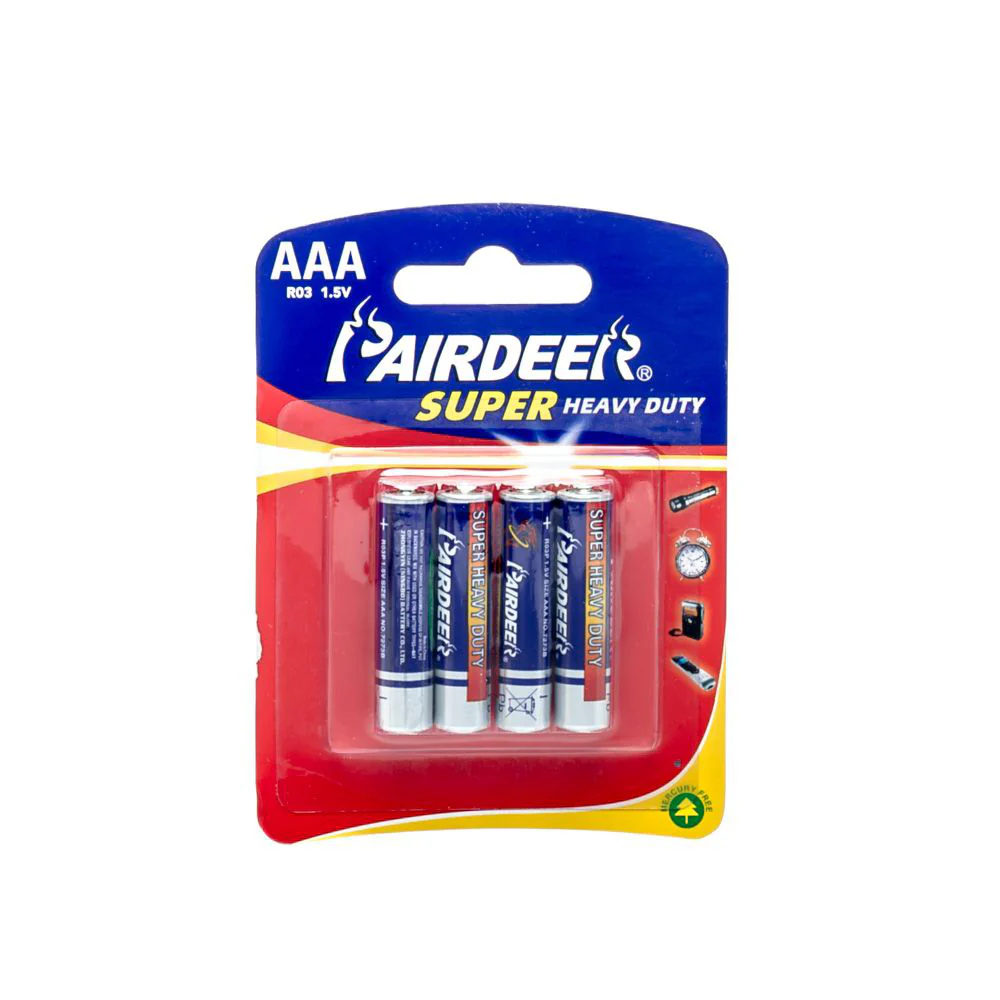 PAIRDEER Super Heavy Duty Carbon AAA Battery (4pcs) - Image 4