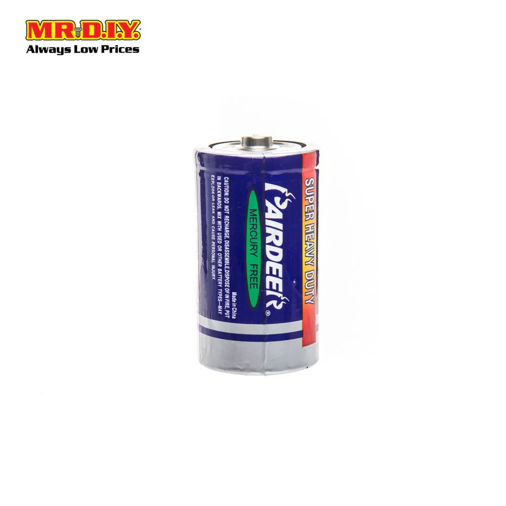 PAIRDEER Super Heavy Duty Carbon Battery D (2pcs) - Image 4