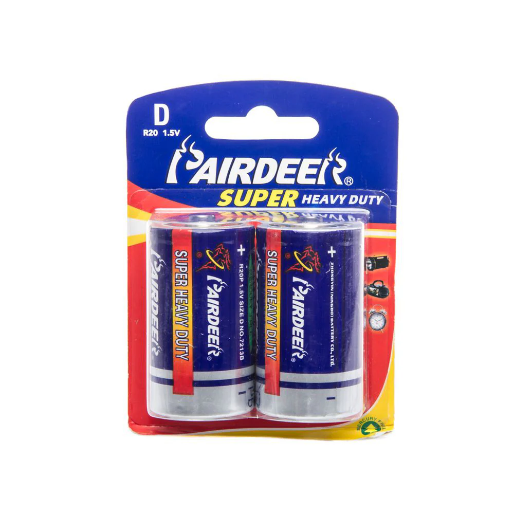PAIRDEER Super Heavy Duty Carbon Battery D (2pcs) - Image 5