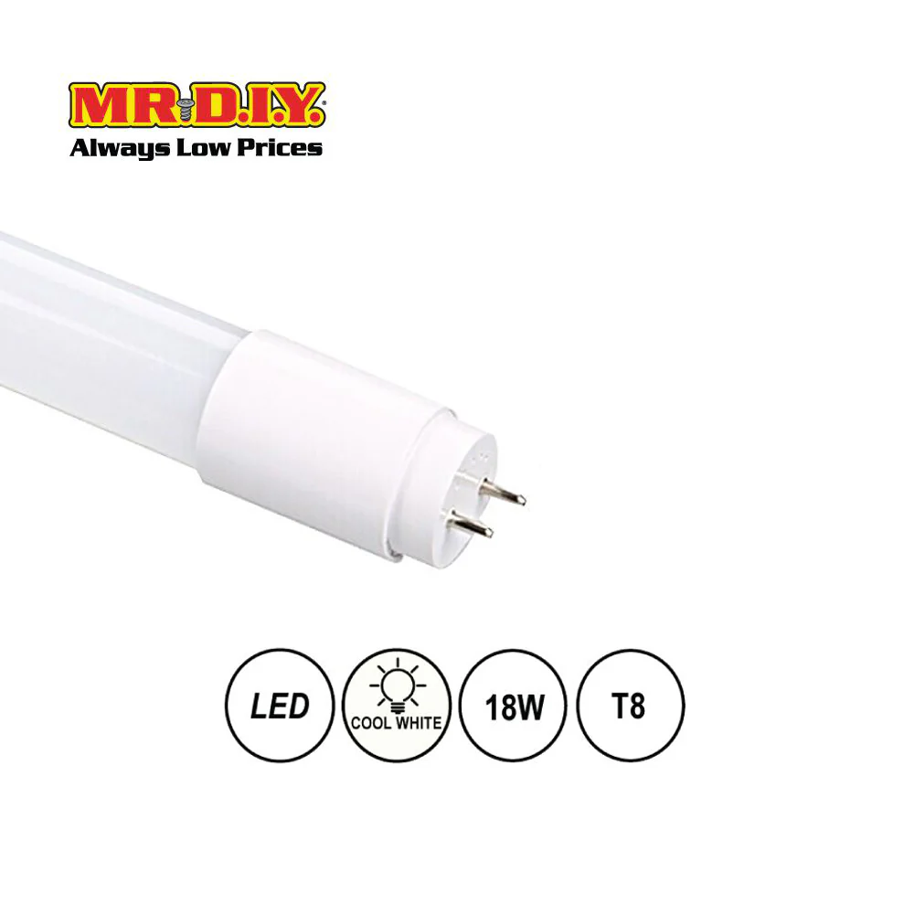 PARMEN LED T8 Tube Complete Set Cool White (18W) (120cm) - Image 2