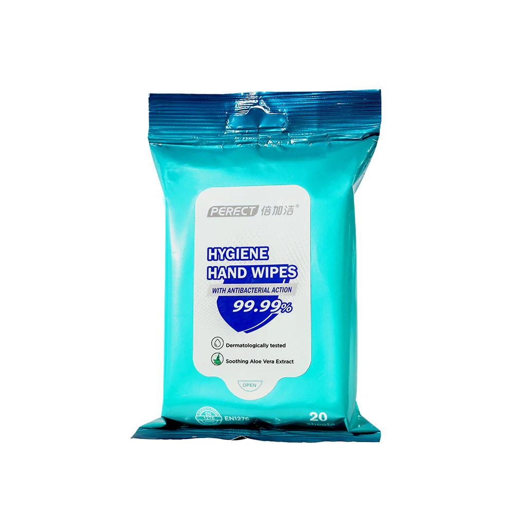 PERECT Antibacterial Hygiene Hand Wipes (20's) - Image 4