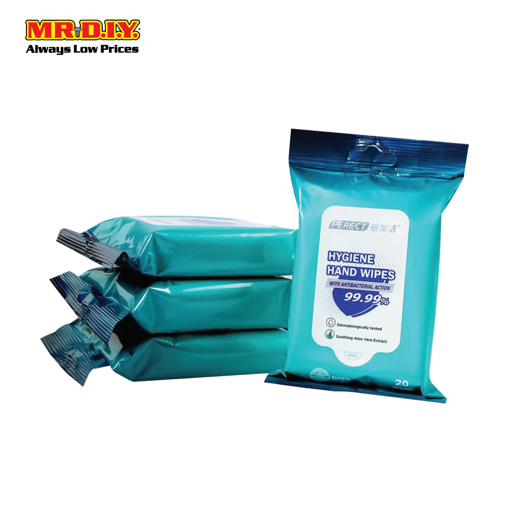 PERECT Antibacterial Hygiene Hand Wipes (20's) - Image 6
