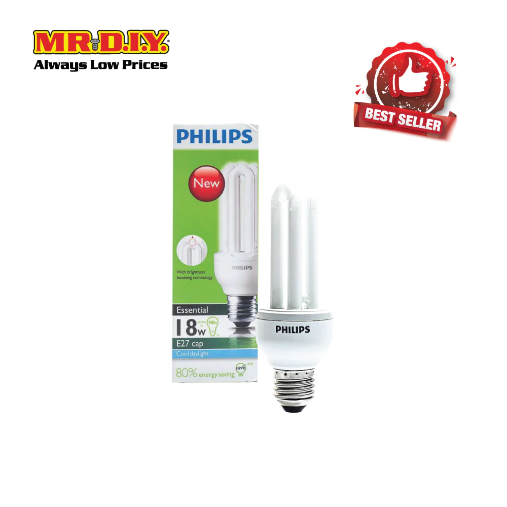 [BEST SELLER] PHILIPS Essential 3U Shape LED Bulb Cool Daylight 18W - Image 6