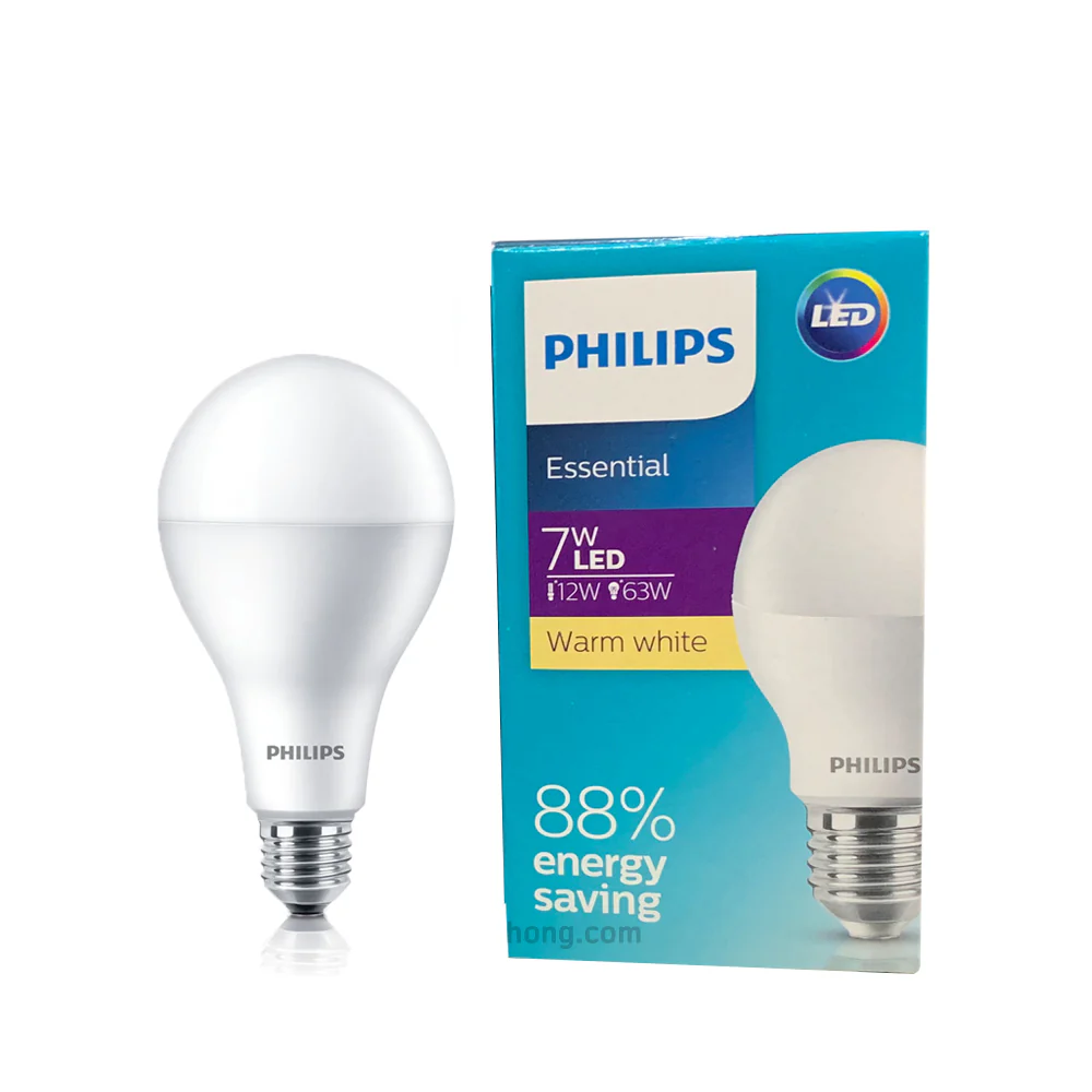 PHILIPS Essential Round Shape LED Bulb Warm White 7W - Image 5