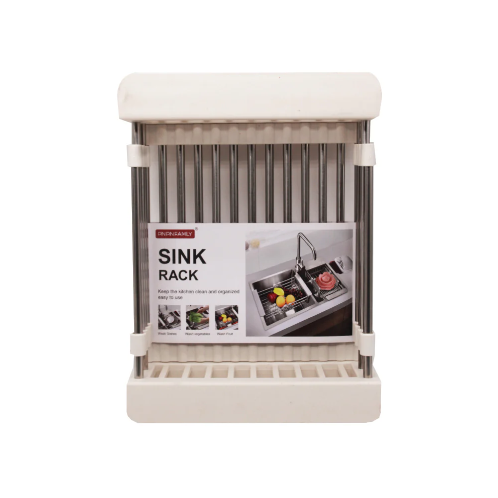 PINPINFAMILY Kitchen Retractable Rectangular Sink Rack Dish Drainer- HP01-272 - Image 2