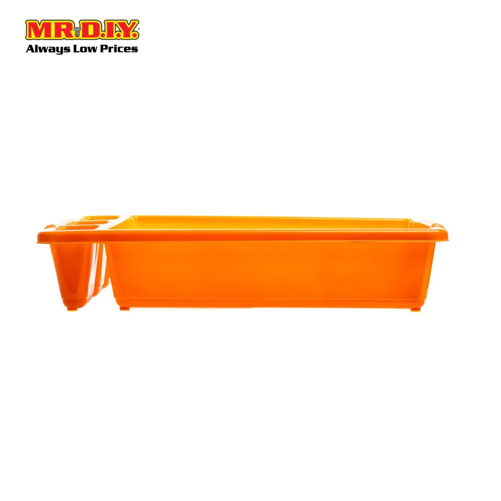 Plastic Dish Holder with Drain Board and Utensil Cup - Image 3