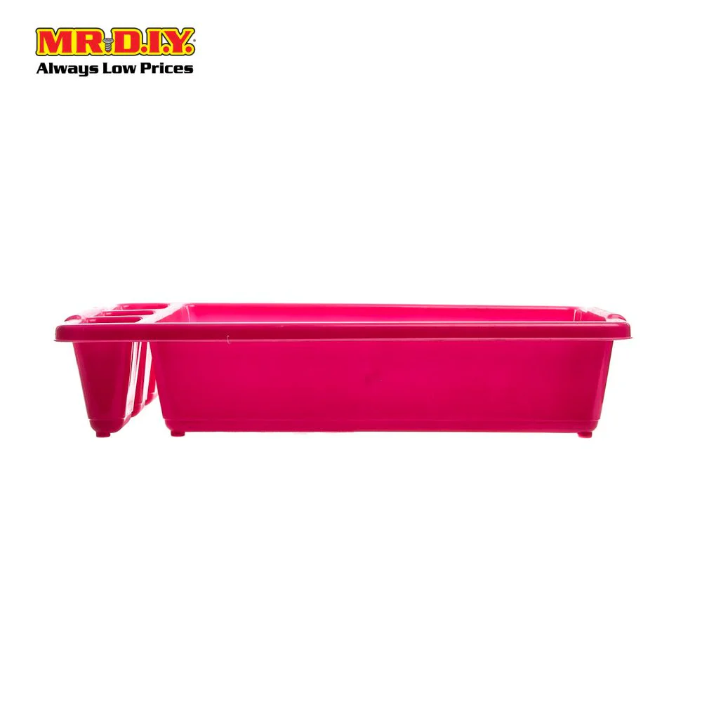 Plastic Dish Holder with Drain Board and Utensil Cup - Image 4