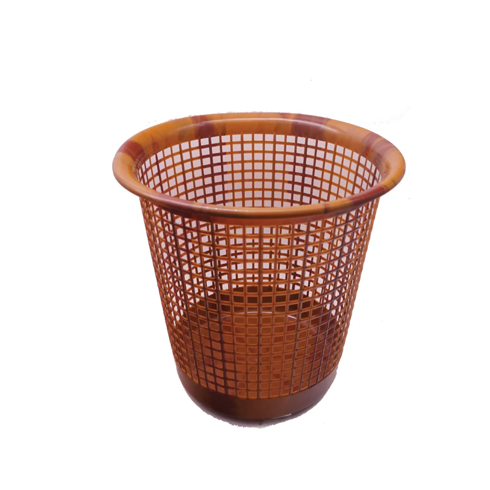 Plastic Dustbin Waste Basket Brown - Image 2