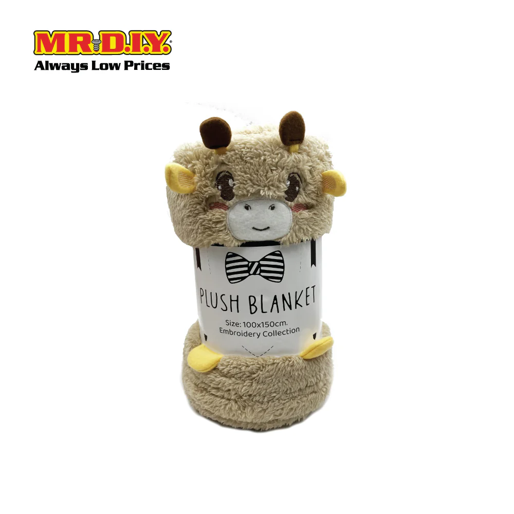 (MR.DIY) Kids Soft Cute Plush Embroidery Blanket (100 X 150cm) - Image 5