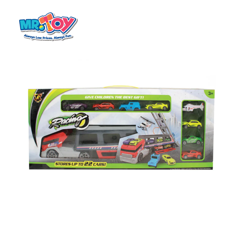 (MR. DIY) PONG RONG Transport Cars Carrier Truck Toys Set (9 pcs) - Image 3