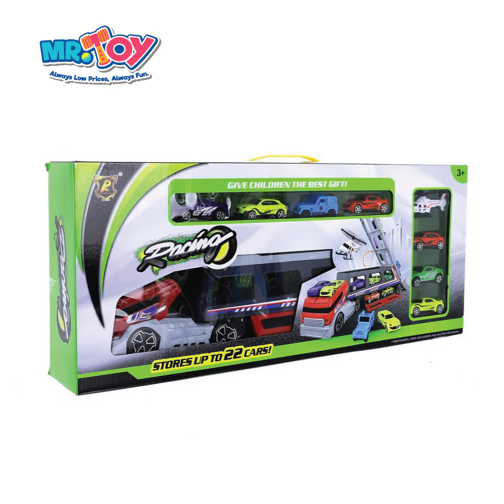 (MR. DIY) PONG RONG Transport Cars Carrier Truck Toys Set (9 pcs) - Image 4
