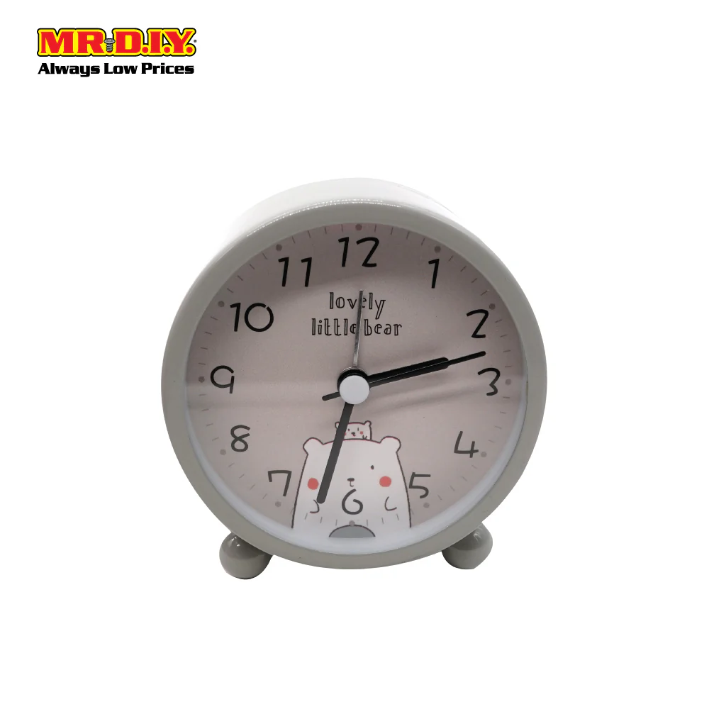 (MR.DIY) Portable Cute Little Bear Design Alarm Clock - Image 3