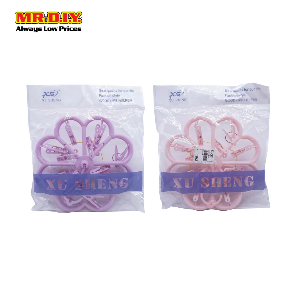 (MR.DIY) Xusheng PP Plastic Laundry Peg Hanger (10 Pegs) - Image 4