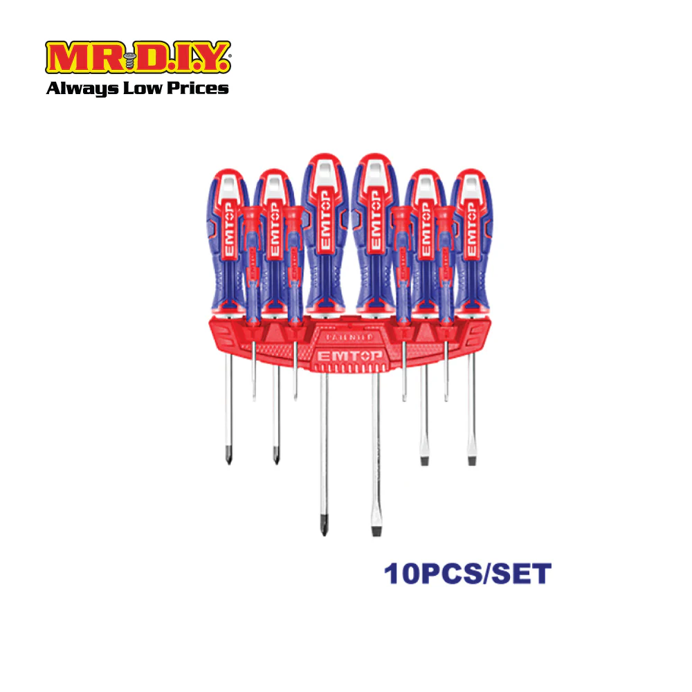 EMTOP 10-Piece Screwdriver and Precision Screwdriver Set - ESST1002 (10pcs) - Image 2