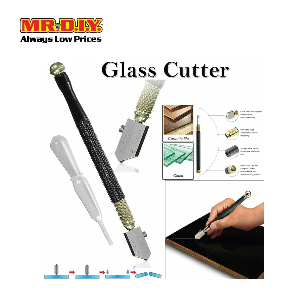 EMTOP Heavy Duty Glass Cutter EHGCT03 (178mm) - Image 3