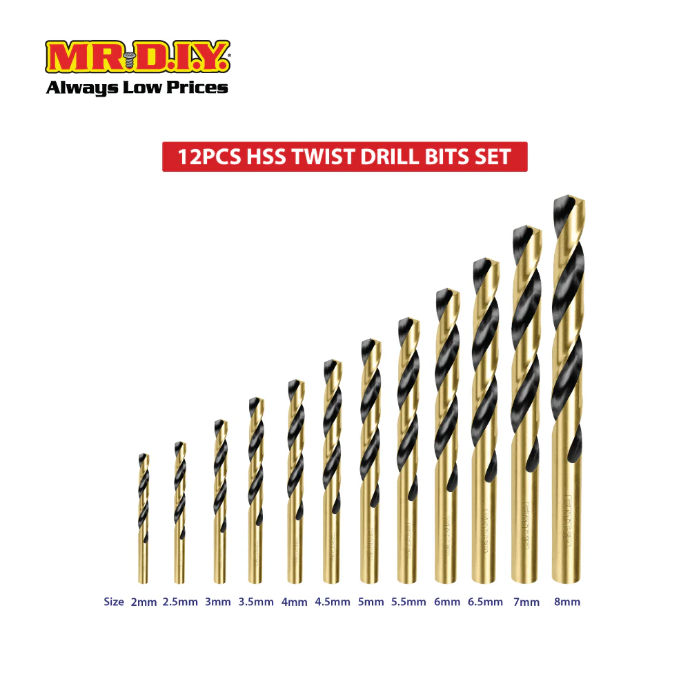 EMTOP Hss Twist Drill Bits Set ETDBB11125 (12pcs) - Image 7