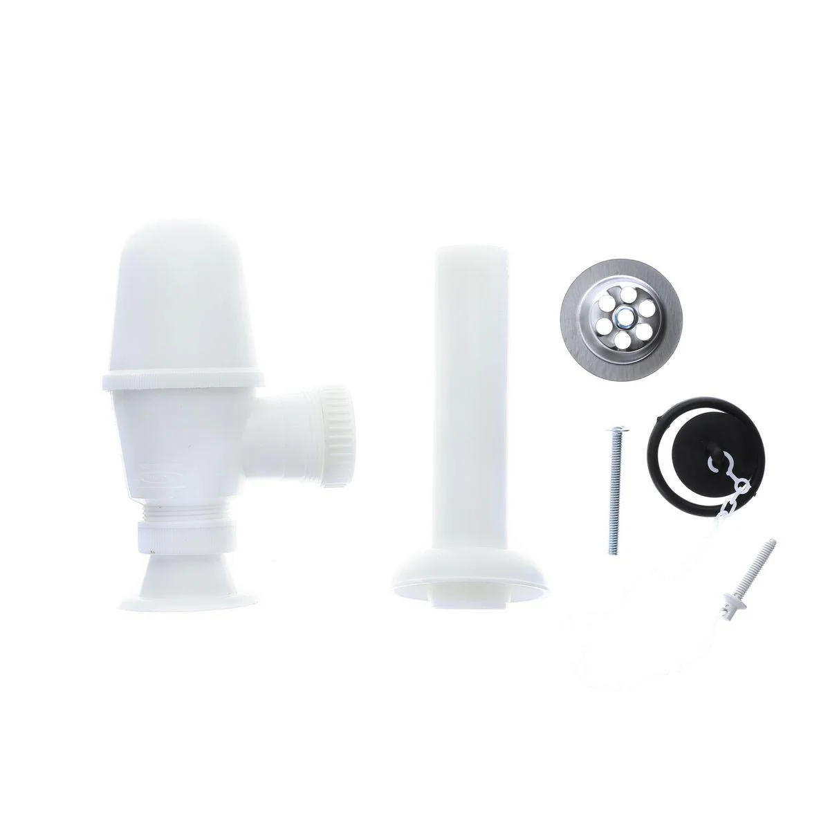 PVC Basin Bottle Trap With Stainless Steel Top Set - Image 2