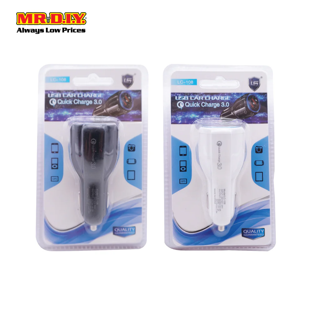 LS Quick Charging USB Car Charger 3.0 (2 Ports) - Image 3