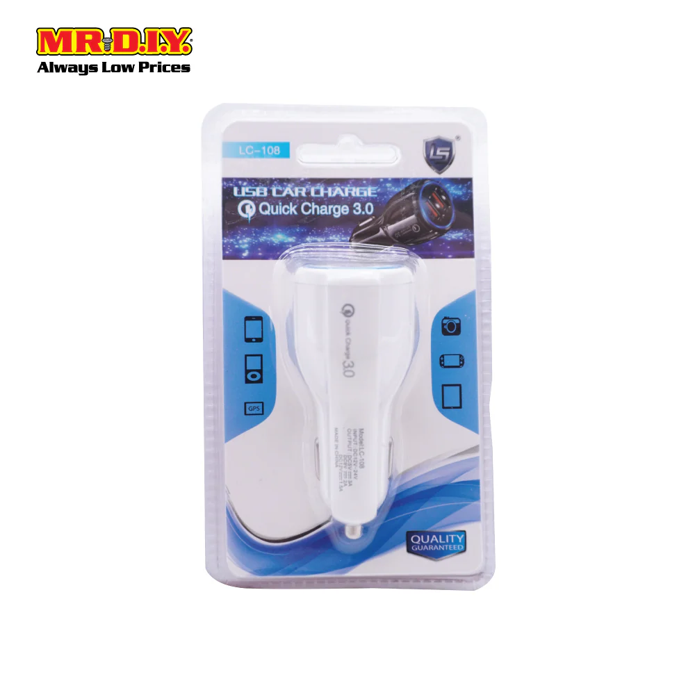 LS Quick Charging USB Car Charger 3.0 (2 Ports) - Image 4