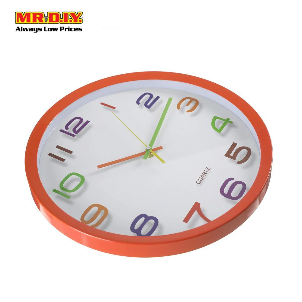 QUARTZ Face Round Wall Clock 13" - Image 2