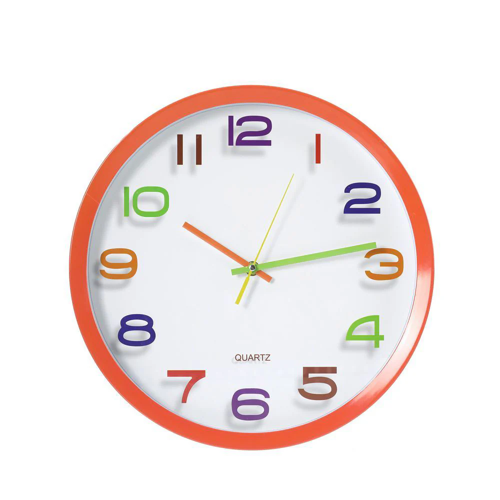 QUARTZ Face Round Wall Clock 13" - Image 3