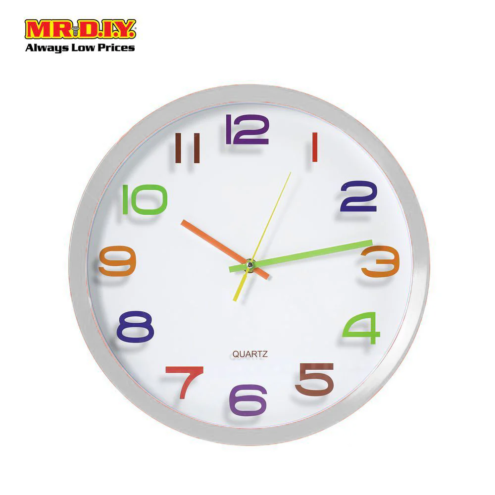 QUARTZ Face Round Wall Clock 13" - Image 4