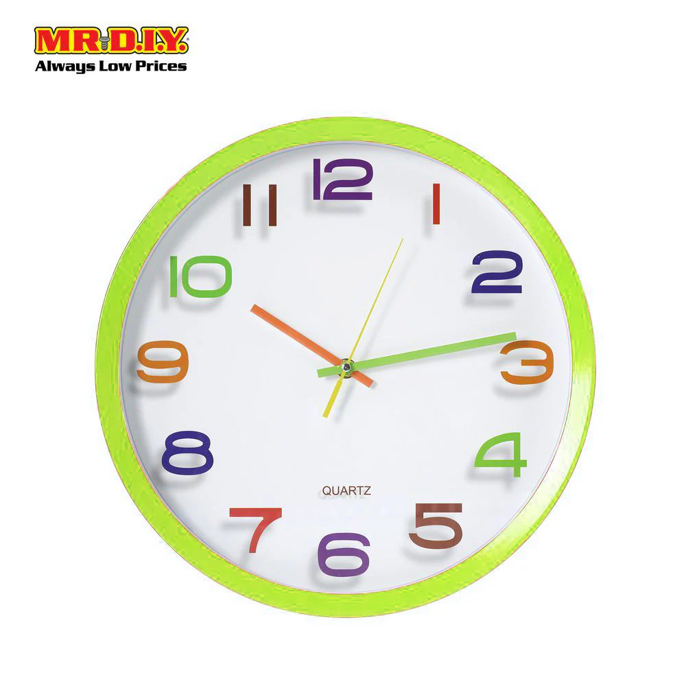 QUARTZ Face Round Wall Clock 13" - Image 6