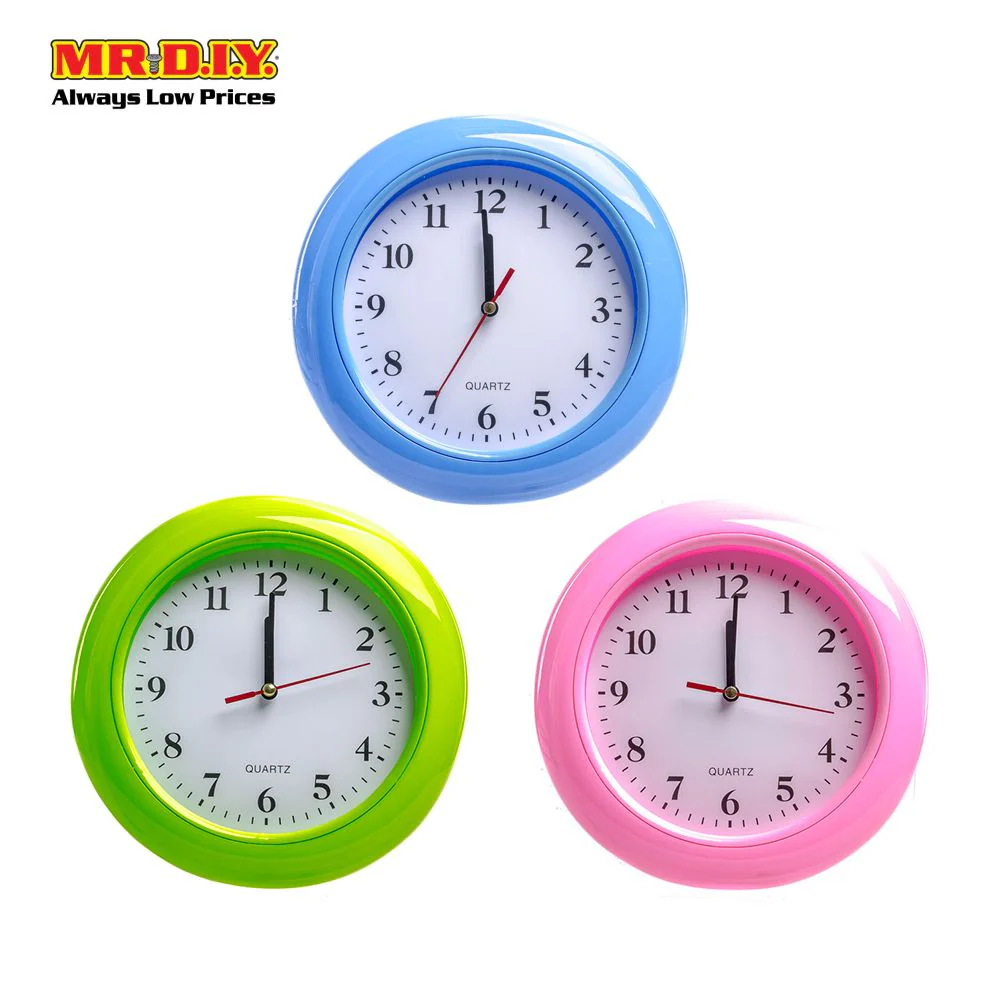 (MR. DIY) QUARTZ Plastic Analog Wall Clock Modern Jam Dinding  (20cm) - Image 2