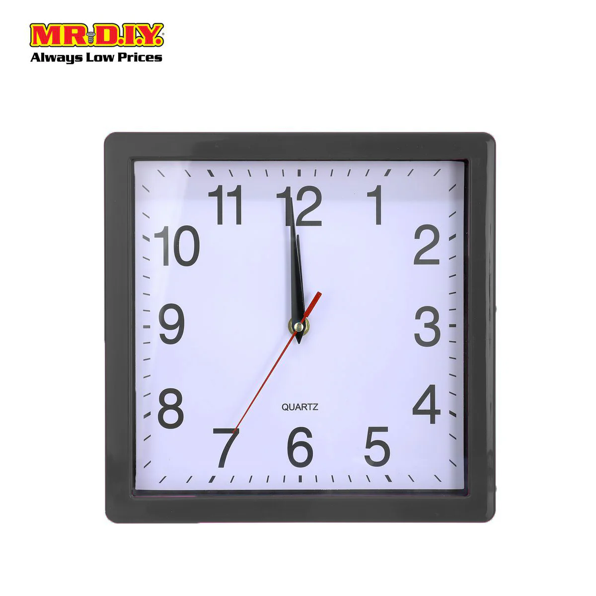 (MR.DIY) QUARTZ Analog Simple Wall Clock Glossy Home Decor (24.5cm x 24.5cm) - Image 10