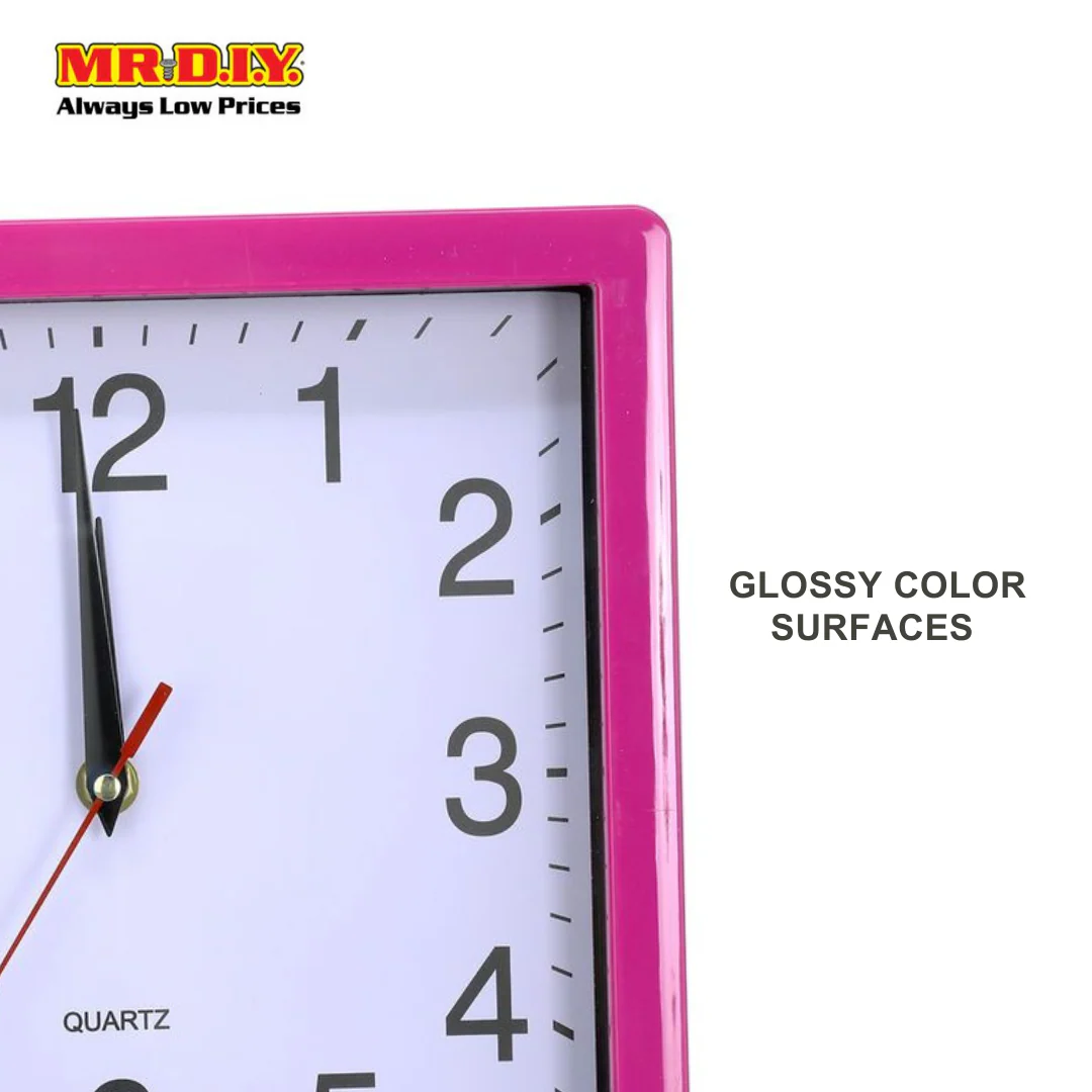 (MR.DIY) QUARTZ Analog Simple Wall Clock Glossy Home Decor (24.5cm x 24.5cm) - Image 4