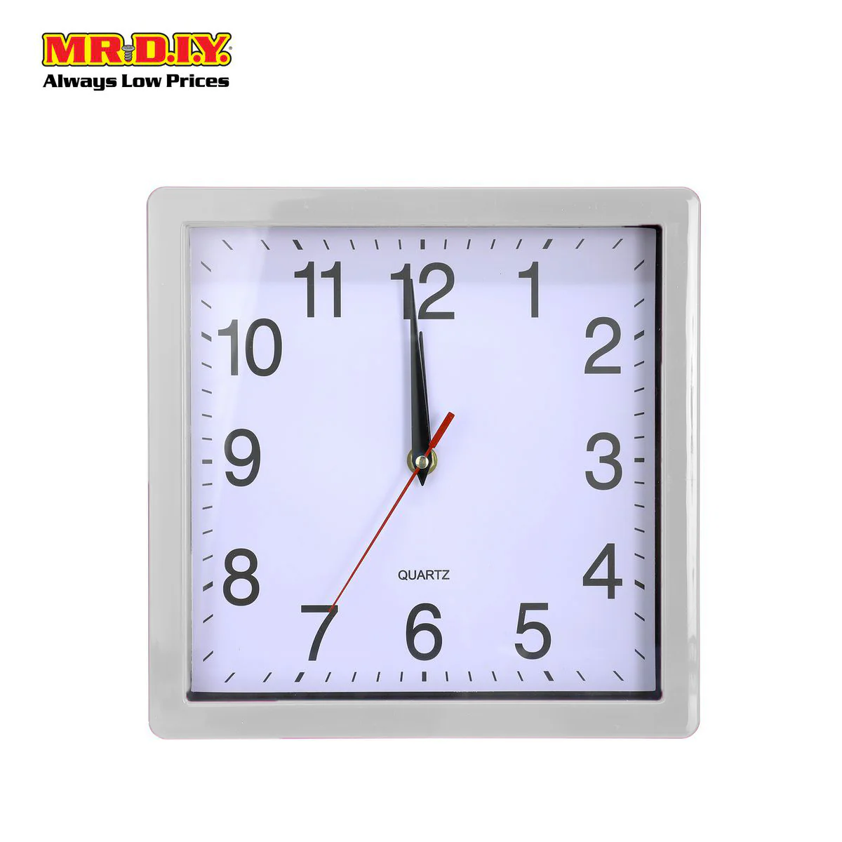 (MR.DIY) QUARTZ Analog Simple Wall Clock Glossy Home Decor (24.5cm x 24.5cm) - Image 6