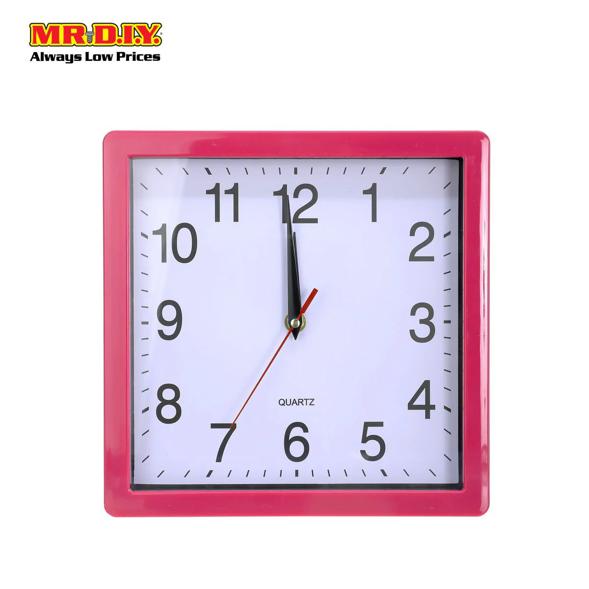 (MR.DIY) QUARTZ Analog Simple Wall Clock Glossy Home Decor (24.5cm x 24.5cm) - Image 7