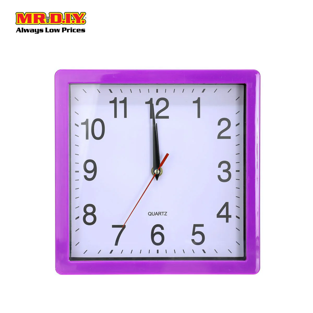 (MR.DIY) QUARTZ Analog Simple Wall Clock Glossy Home Decor (24.5cm x 24.5cm) - Image 8