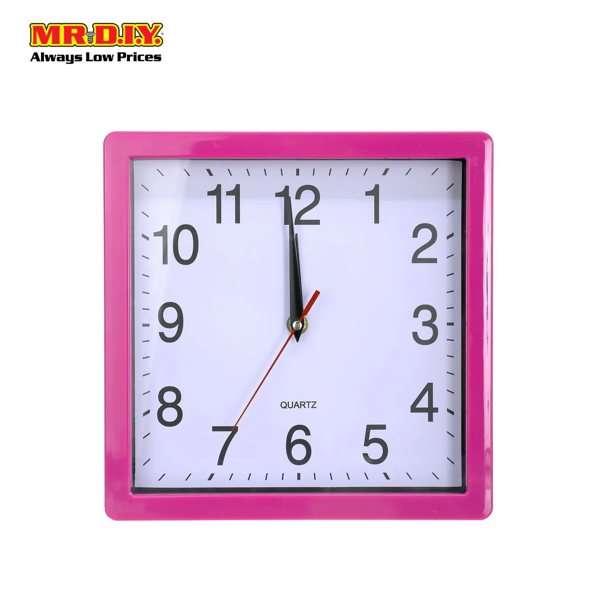 (MR.DIY) QUARTZ Analog Simple Wall Clock Glossy Home Decor (24.5cm x 24.5cm) - Image 9