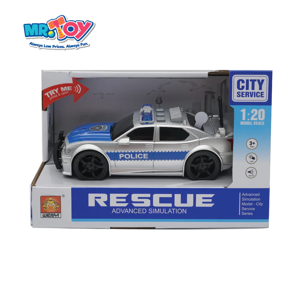 (MR. TOY) Rescue Police Model Scale with Light & Sound - Image 2