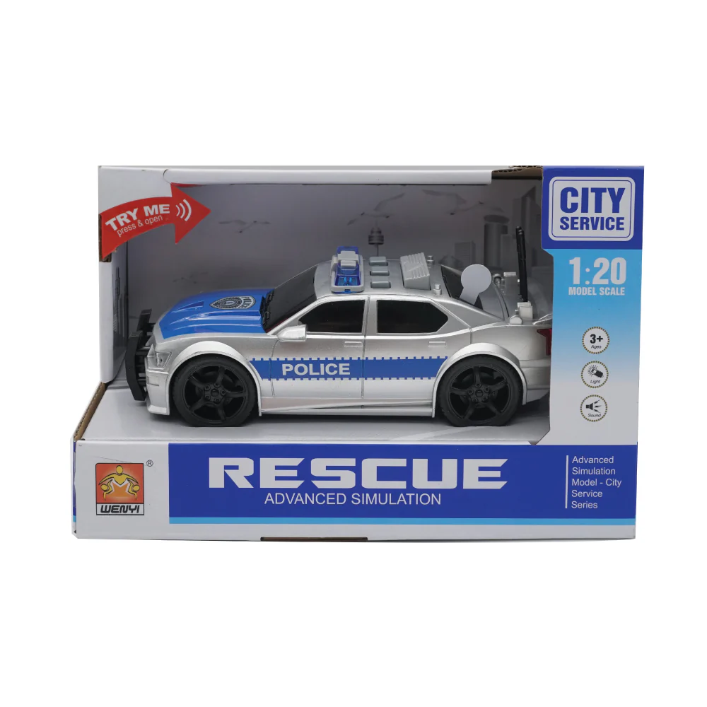 (MR. TOY) Rescue Police Model Scale with Light & Sound - Image 3