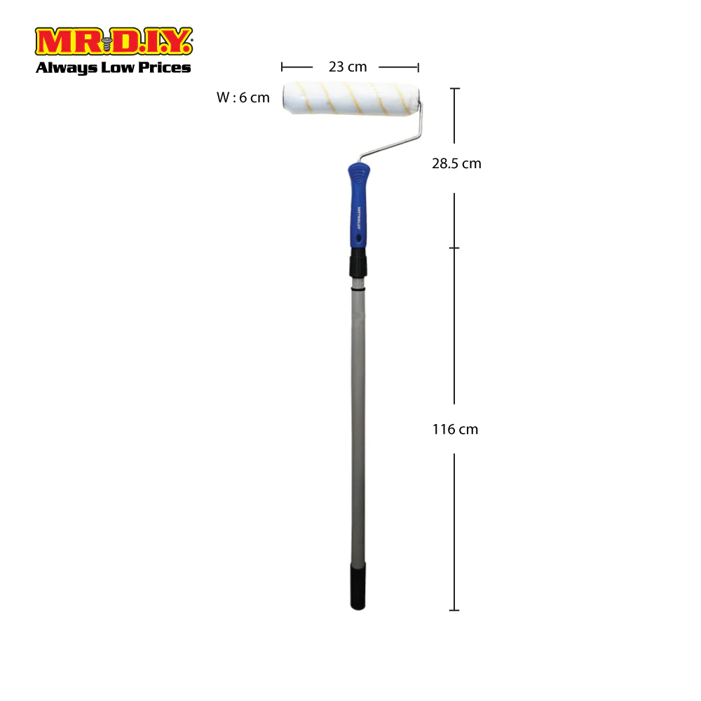 ROTTWEILER Paint Roller Brush with Telescopic Pole (18cm) - Image 4