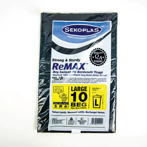 [BEST SELLER] SEKOPLAS ReMAX HDPE Garbage Bag L Size (10pcs) - Image 4