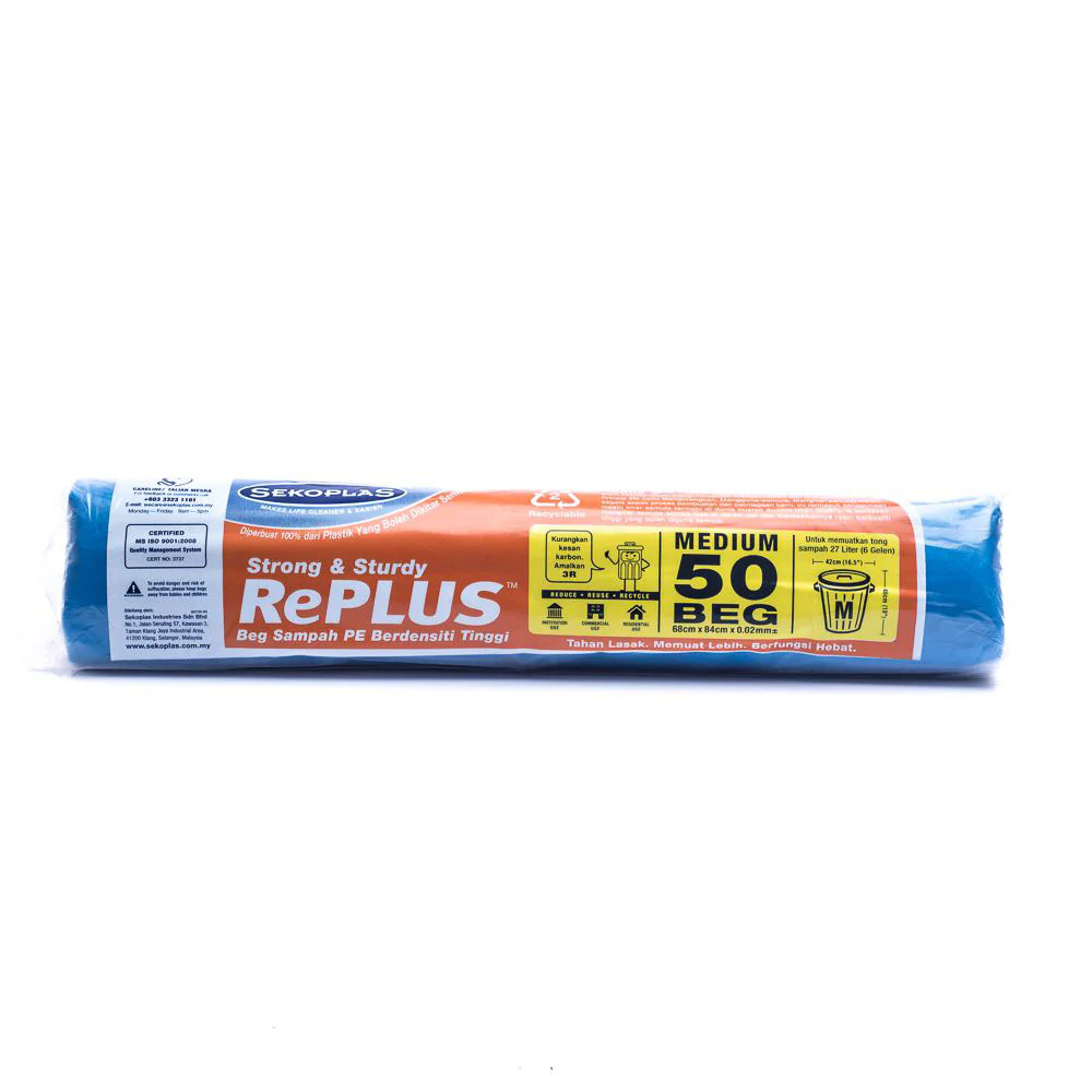 SEKOPLAS RePlus HDPE Garbage Bag M Size (50pcs) - Image 7