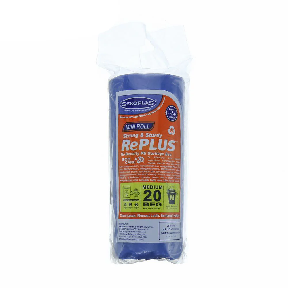SEKOPLAS RePlus HDPE Mini Roll Garbage Bag M Size (20pcs) - Image 7