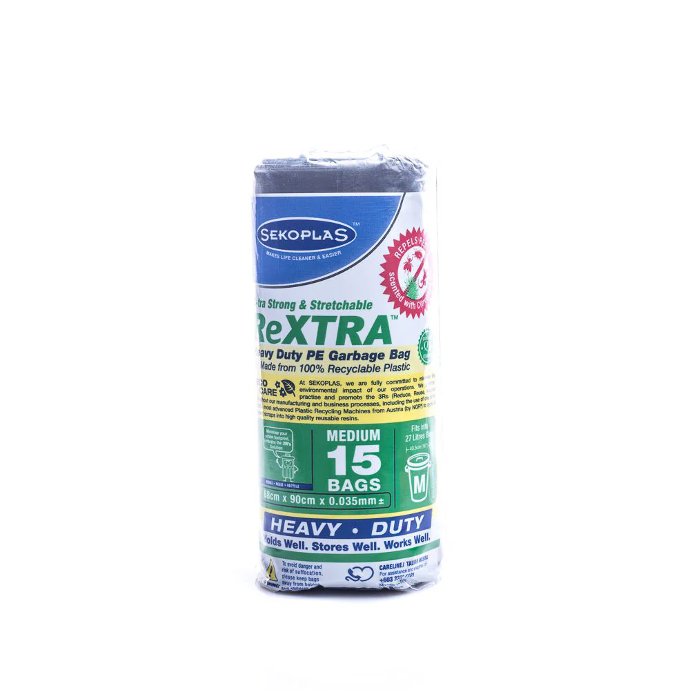 SEKOPLAS ReXTRA HDPE Garbage Bag M Size (15pcs) - Image 6
