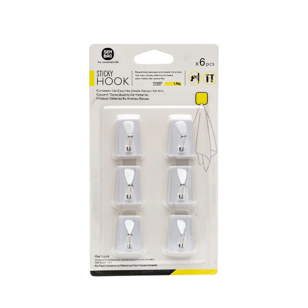 Sen Bao Sticky Hooks - Rectangle (6pc) - Image 5