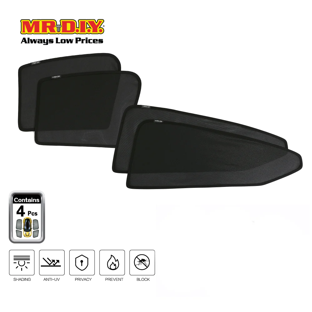 SHENGGE Car Fit Sunshade ALMERA 2020 Set (4 pieces) - Image 2