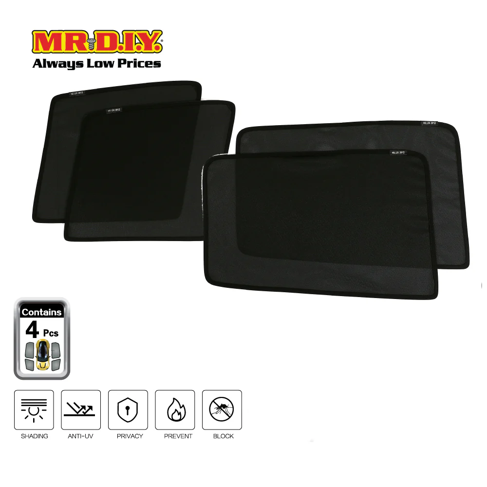 SHENGGE Car Fit Sunshade HILUX 2012-2015 Set (4 pieces) - Image 2